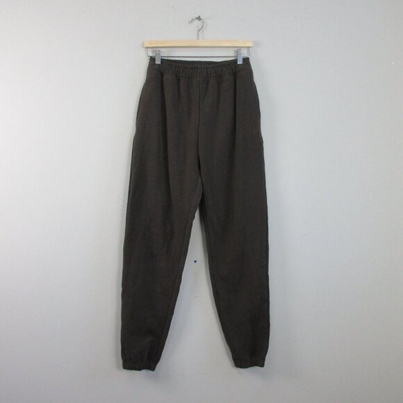 Buffbunny Boyfriend Cloud Jogger Women's Sweatpants S Brown Fleece Lounge 530 - Picture 1 of 13